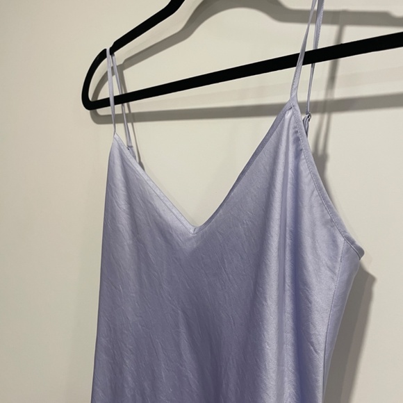 Aritzia Wilfred Only Slip Satin Midi Dress in Pale Violet - Picture 7 of 12